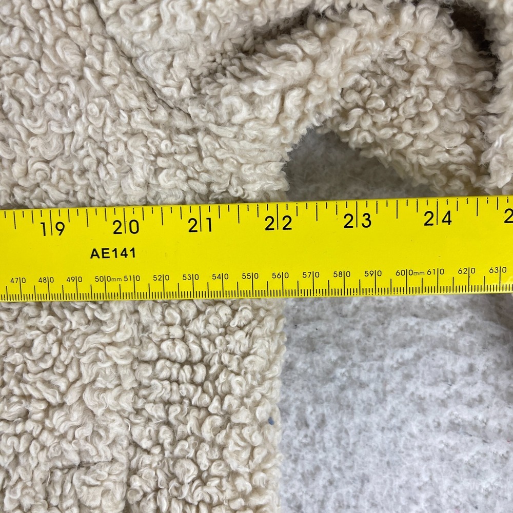Pendleton Fleece Jacket Womens Large Ivory Sherpa Flannel Lined Full Zip Cozy - Picture 10 of 16